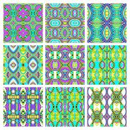 set of different seamless colored vintage geometric pattern N34