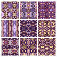 set of different seamless colored vintage geometric pattern N41