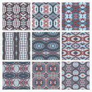 set of different seamless colored vintage geometric pattern N43