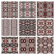 set of different seamless colored vintage geometric pattern N44