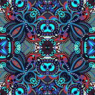 seamless geometry vintage pattern ethnic style ornamental backg N118