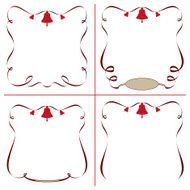 set of retro frames with bells vector illustration
