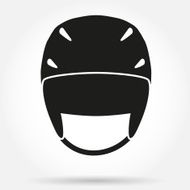Silhouette symbol of Classic snowboard Ski helmet