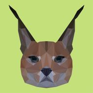 Polygonal abstract geometric lynx background