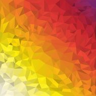 Bright lighting orange red gradient colored abstract polygonal geometric background