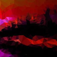 Blended dark deep red lighting abstract polygonal geometric background