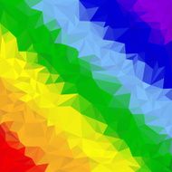 Blended bright rainbow colored abstract polygonal geometric background
