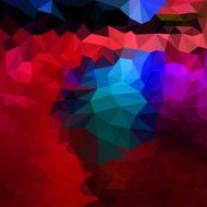 Blended dark colored polygonal abstract geometric background