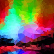 Blended bright spectral gradient colored lighting polygonal abstract geometric background