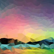 Blended bright nothen lighting abstract polygonal geometric background N3
