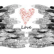 Greeting card with heart