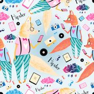 pattern of foxes hipsters