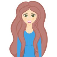 Beautiful girl with long hair N2