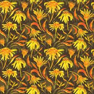 Seamless watercolor pattern with flowers N2