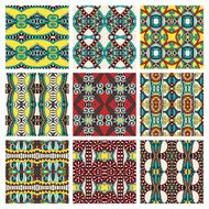 set of different seamless colored vintage geometric pattern tex N53