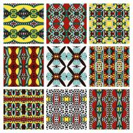 set of different seamless colored vintage geometric pattern tex N54