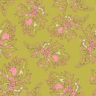 Seamless pattern with abstract flowers N27