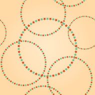 Retro vintage circle round stars pattern N2