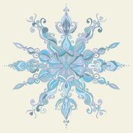 Vector Christmas Card Lace SnowFlake N2