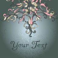 Vector Christmas Card Lace SnowFlake N5