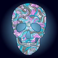 Vector Sugar Skull with ornament