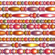 Vector seamless pattern with colored beads N2