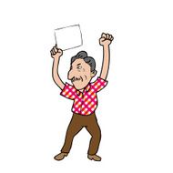 Old man blank sheet