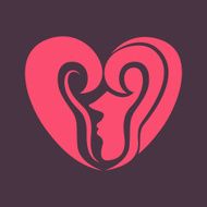 Woman vector logo design template Girl silhouette - cosmetics N2