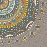 Hand drawn fantasy ethnic abstract with nature element