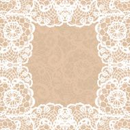 Vintage lace invitation card N23