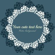 Invitation vintage card with floral pattern N2