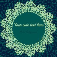 Invitation vintage card with floral pattern N3