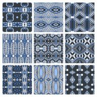 set of different seamless colored vintage geometric pattern N48