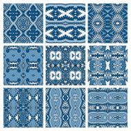 set of different seamless colored vintage geometric pattern tex N68