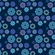 Christmas Snowflakes Pattern Vector seamless texture N2