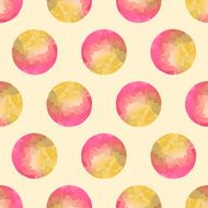 Seamless abstract background of colorful circles polygonal desi
