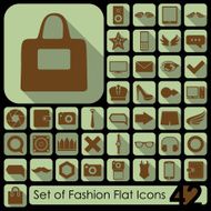 Set of fashion flat icons N71