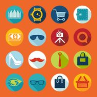 Set of fashion flat icons N77