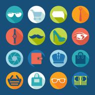 Set of fashion flat icons N81