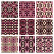 set of different seamless colored vintage geometric pattern N60