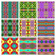 set of different seamless colored vintage geometric pattern N66