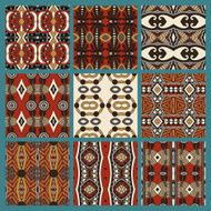set of different seamless colored vintage geometric pattern N67