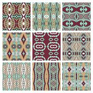 set of different seamless colored vintage geometric pattern N69
