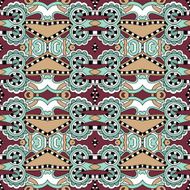 seamless geometry vintage pattern ethnic style ornamental backg N186