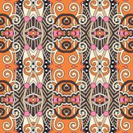 seamless geometry vintage pattern ethnic style ornamental backg N209
