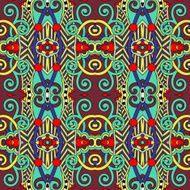 seamless geometry vintage pattern ethnic style ornamental backg N211