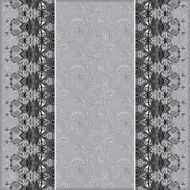 grey ornamental background with flower ribbon stripe pattern