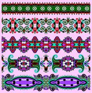 collection of seamless ornamental floral stripes N22