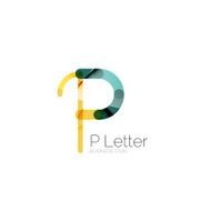 Minimal P font or letter icon design N2