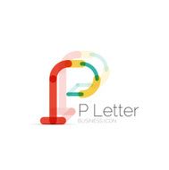 Minimal P font or letter icon design N3
